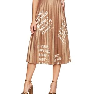 Women's Lexington Avenue pleated metallic skirt